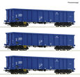 Roco H0 3-tlg. Set: Offene Güterwagen, PKP Cargo (DC)